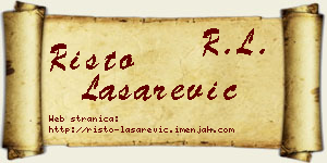 Risto Lašarević vizit kartica